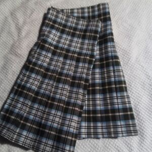 Pleaded skirt, Large, sage green/white/baby blue